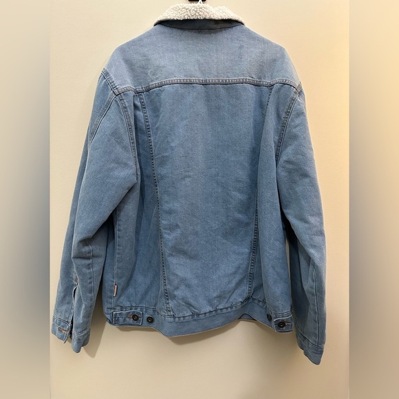 Brooklyn cloth men’s xl extra large blue jean sherpa lined jacket ships fast - Picture 2 of 9